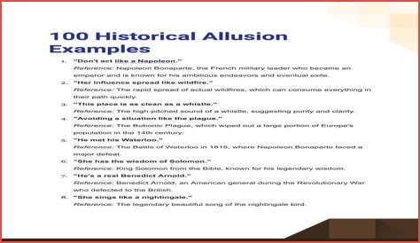 What is historical allusion?